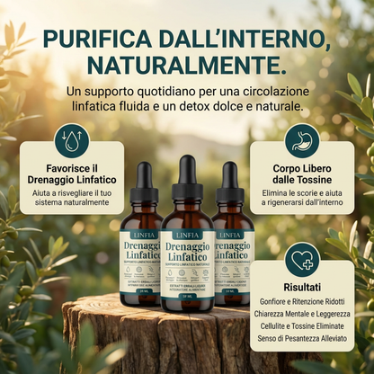 Gocce di benessere per il drenaggio linfatico