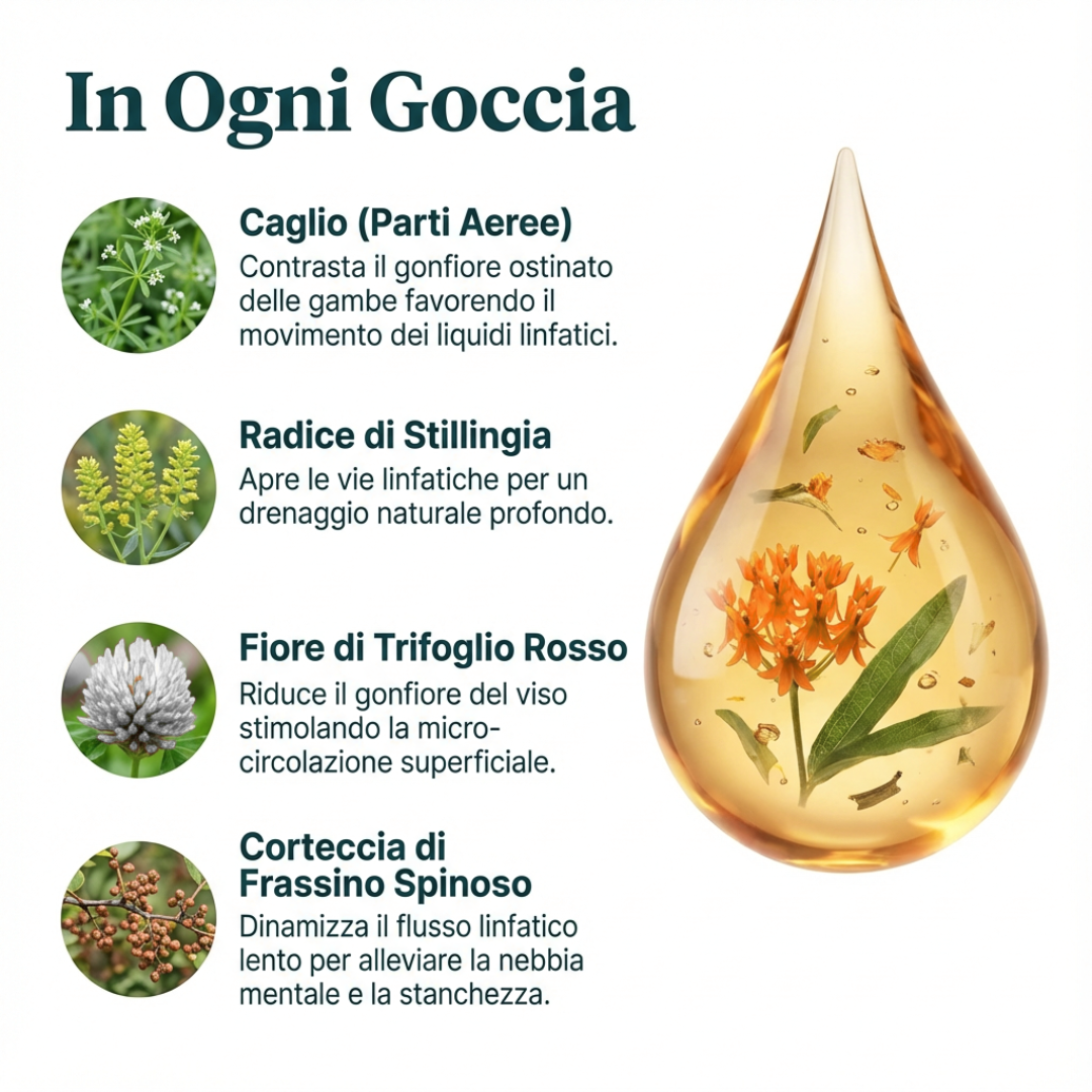 Gocce di benessere per il drenaggio linfatico